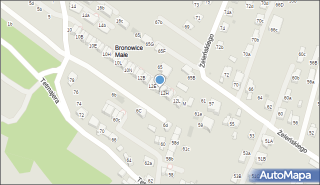 Kraków, Truszkowskiego Stanisława, ks., 12G, mapa Krakowa