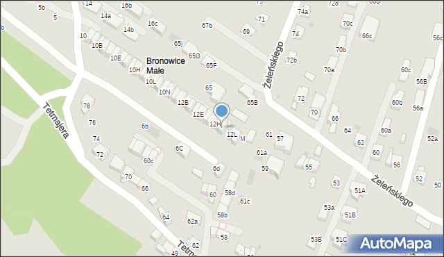 Kraków, Truszkowskiego Stanisława, ks., 12J, mapa Krakowa