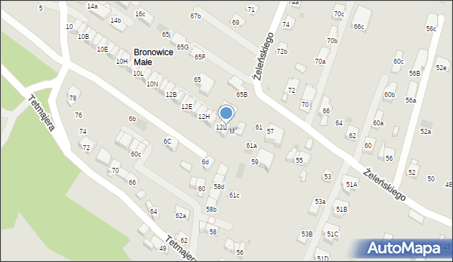 Kraków, Truszkowskiego Stanisława, ks., 12M, mapa Krakowa