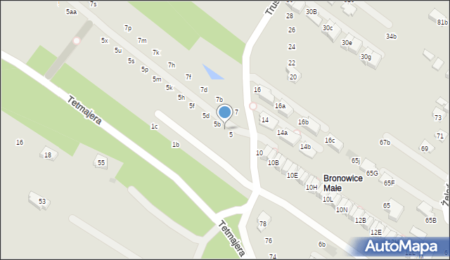 Kraków, Truszkowskiego Stanisława, ks., 5a, mapa Krakowa