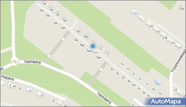 Kraków, Truszkowskiego Stanisława, ks., 5ac, mapa Krakowa