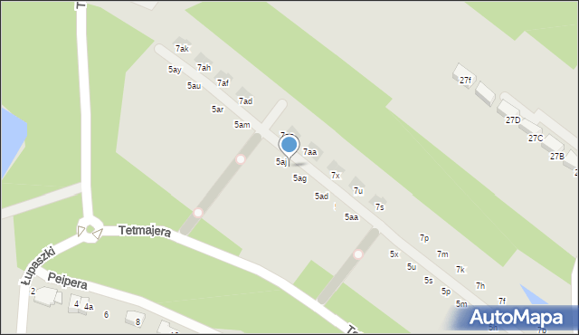 Kraków, Truszkowskiego Stanisława, ks., 5ah, mapa Krakowa