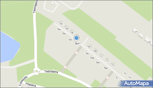 Kraków, Truszkowskiego Stanisława, ks., 5am, mapa Krakowa