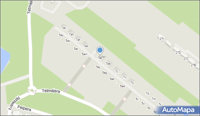 Kraków, Truszkowskiego Stanisława, ks., 7ac, mapa Krakowa