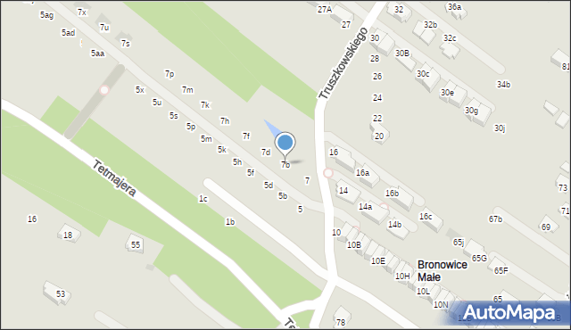 Kraków, Truszkowskiego Stanisława, ks., 7b, mapa Krakowa