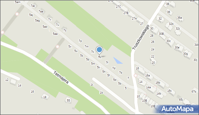 Kraków, Truszkowskiego Stanisława, ks., 7h, mapa Krakowa