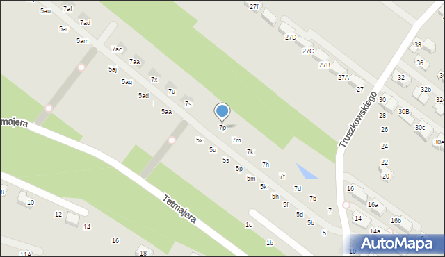 Kraków, Truszkowskiego Stanisława, ks., 7p, mapa Krakowa