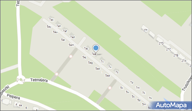 Kraków, Truszkowskiego Stanisława, ks., 7z, mapa Krakowa