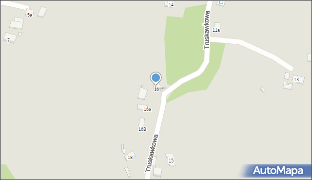 Kraków, Truskawkowa, 16, mapa Krakowa