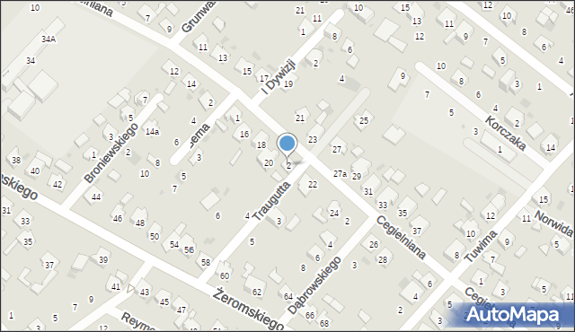 Krapkowice, Traugutta Romualda, gen., 2, mapa Krapkowice