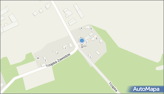 Krasice, Trząska, 2a, mapa Krasice