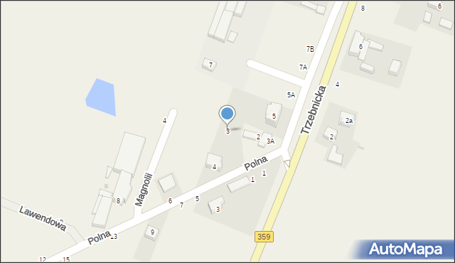 Kryniczno, Trzebnicka, 3, mapa Kryniczno