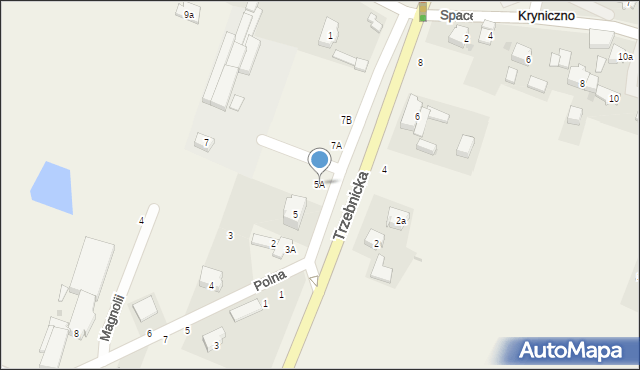 Kryniczno, Trzebnicka, 5A, mapa Kryniczno