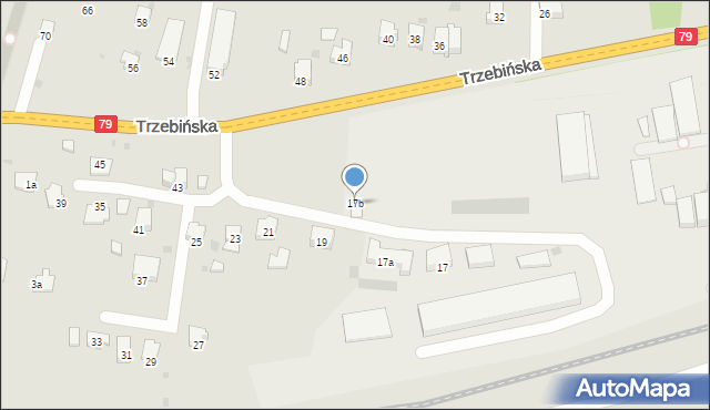 Krzeszowice, Trzebińska, 17b, mapa Krzeszowice