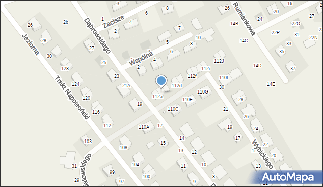 Krzyszkowo, Trakt Napoleoński, 112b, mapa Krzyszkowo