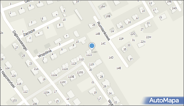 Krzyszkowo, Trakt Napoleoński, 112K, mapa Krzyszkowo