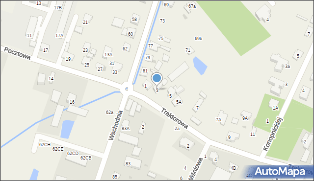 Ksawerów, Traktorowa, 3, mapa Ksawerów