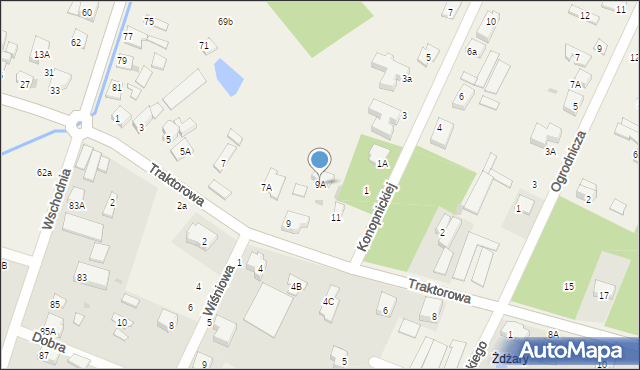 Ksawerów, Traktorowa, 9A, mapa Ksawerów