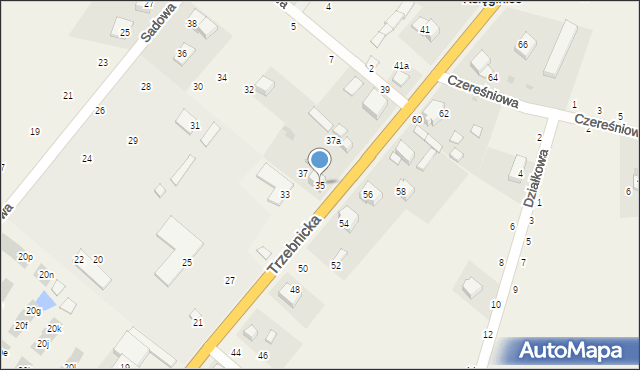 Księginice, Trzebnicka, 35, mapa Księginice