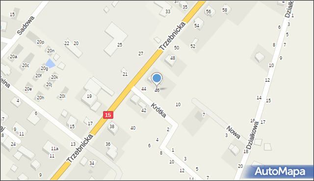 Księginice, Trzebnicka, 46, mapa Księginice