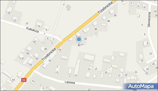 Księginice, Trzebnicka, 80, mapa Księginice