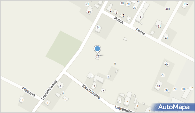 Łagówek, Trześniowska, 12, mapa Łagówek