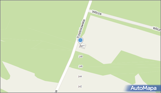 Łagówek, Trześniowska, 150, mapa Łagówek