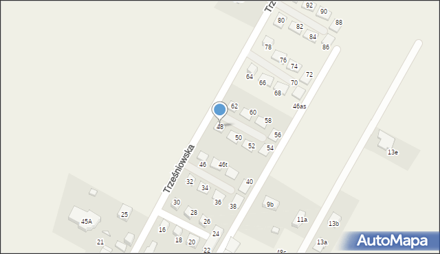 Łagówek, Trześniowska, 48, mapa Łagówek