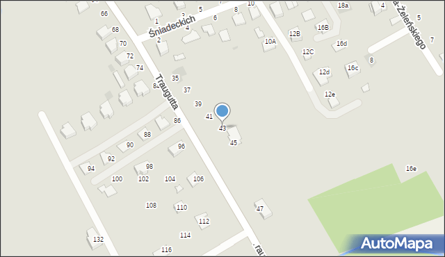 Łańcut, Traugutta Romualda, gen., 43, mapa Łańcut