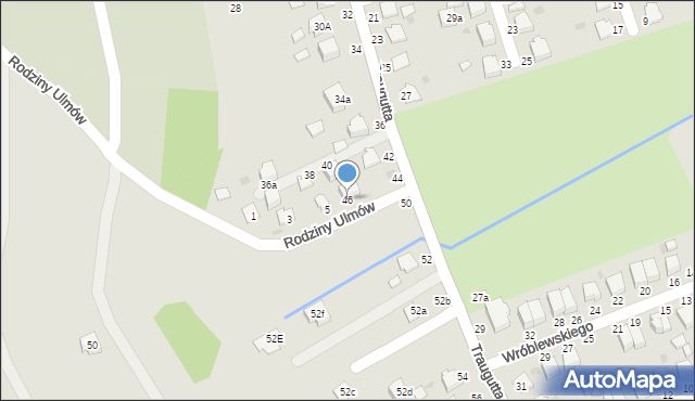 Łańcut, Traugutta Romualda, gen., 46, mapa Łańcut