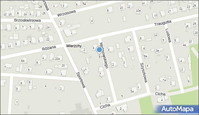 Łask, Traugutta Romualda, gen., 3, mapa Łask