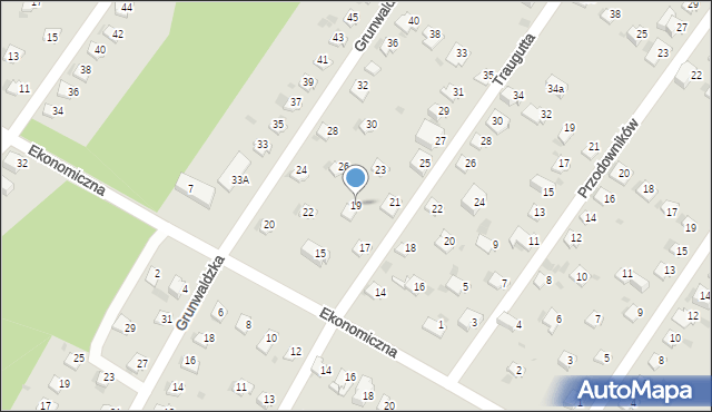 Lędziny, Traugutta Romualda, gen., 19, mapa Lędziny