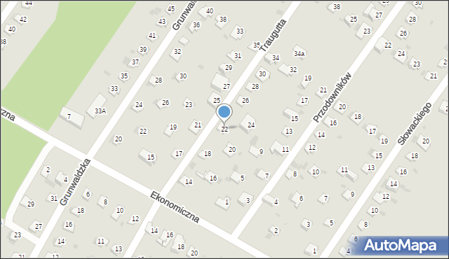 Lędziny, Traugutta Romualda, gen., 22, mapa Lędziny