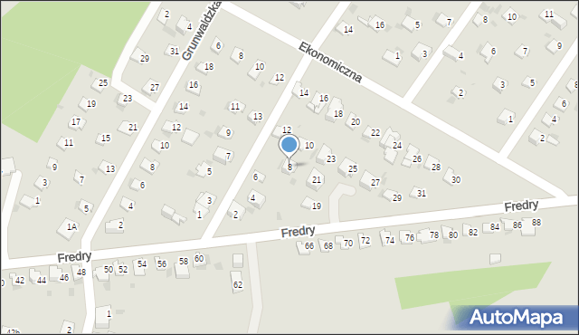 Lędziny, Traugutta Romualda, gen., 8, mapa Lędziny