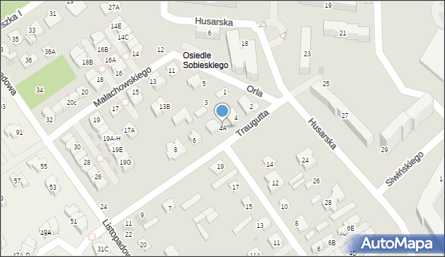Legionowo, Traugutta Romualda, gen., 4A, mapa Legionowo