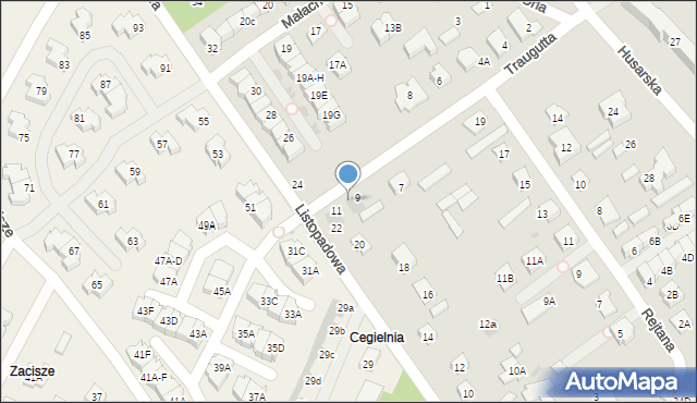 Legionowo, Traugutta Romualda, gen., 9a, mapa Legionowo