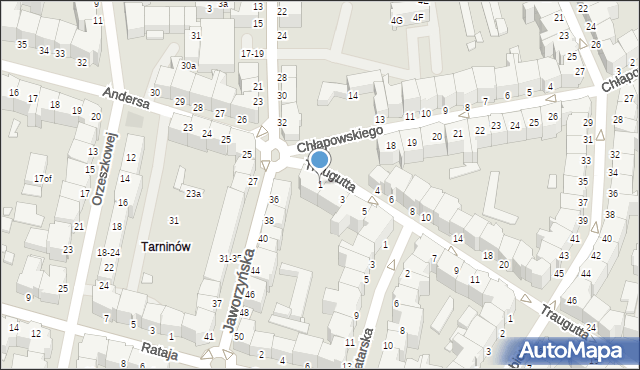 Legnica, Traugutta Romualda, gen., 1, mapa Legnicy