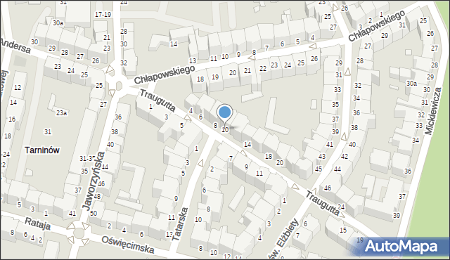 Legnica, Traugutta Romualda, gen., 10, mapa Legnicy