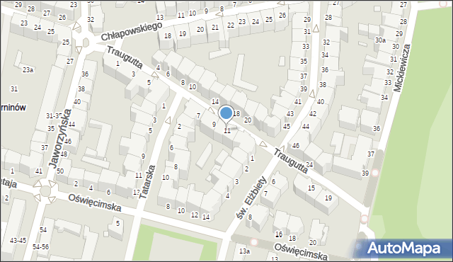 Legnica, Traugutta Romualda, gen., 11, mapa Legnicy