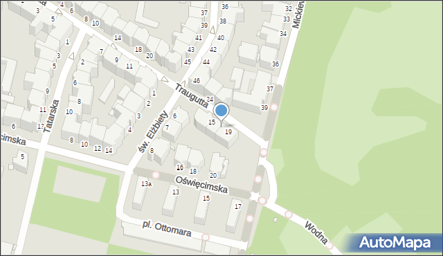 Legnica, Traugutta Romualda, gen., 17, mapa Legnicy
