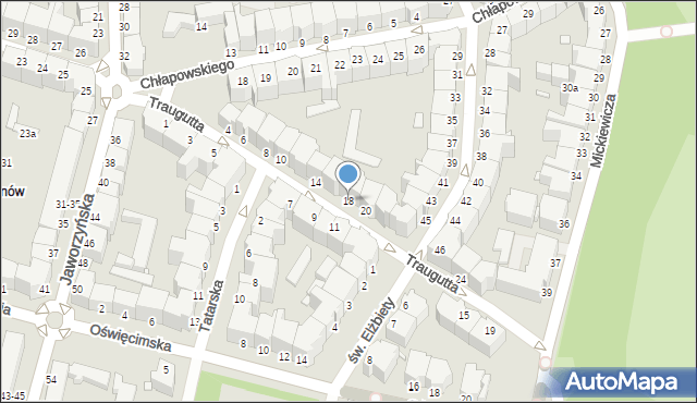 Legnica, Traugutta Romualda, gen., 18, mapa Legnicy