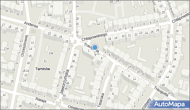 Legnica, Traugutta Romualda, gen., 3, mapa Legnicy