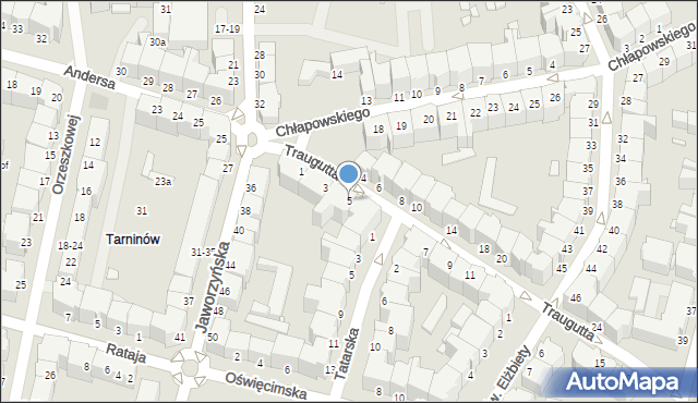 Legnica, Traugutta Romualda, gen., 5, mapa Legnicy