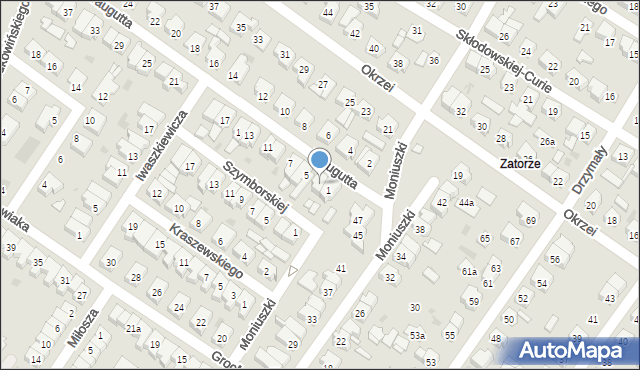 Leszno, Traugutta Romualda, gen., 3, mapa Leszno