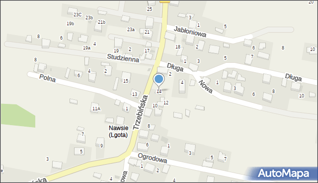 Lgota, Trzebińska, 14, mapa Lgota