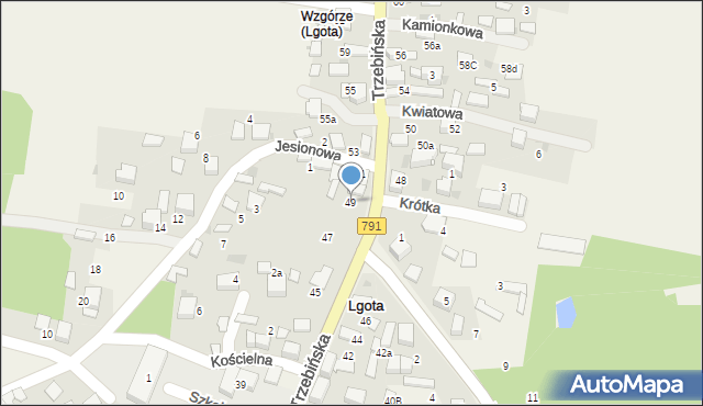 Lgota, Trzebińska, 49, mapa Lgota