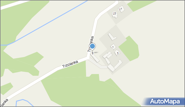 Lisów, Trzcianka, 6, mapa Lisów