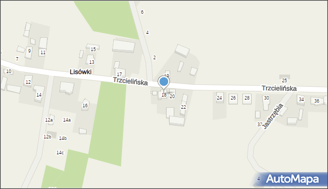 Lisówki, Trzcielińska, 18, mapa Lisówki