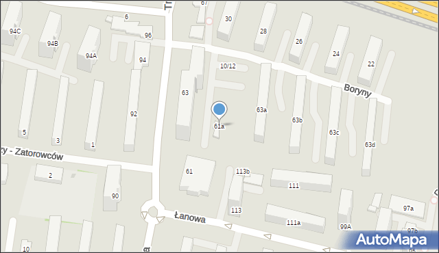 Łódź, Traktorowa, 61a, mapa Łodzi