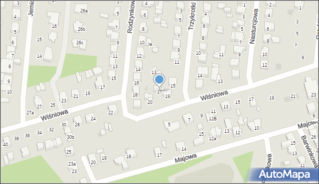 Łódź, Trzykrotki, 17, mapa Łodzi